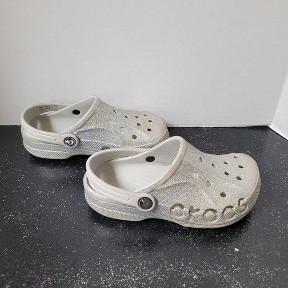 Crocs Silver Glitter Clogs - Picture 3 of 8